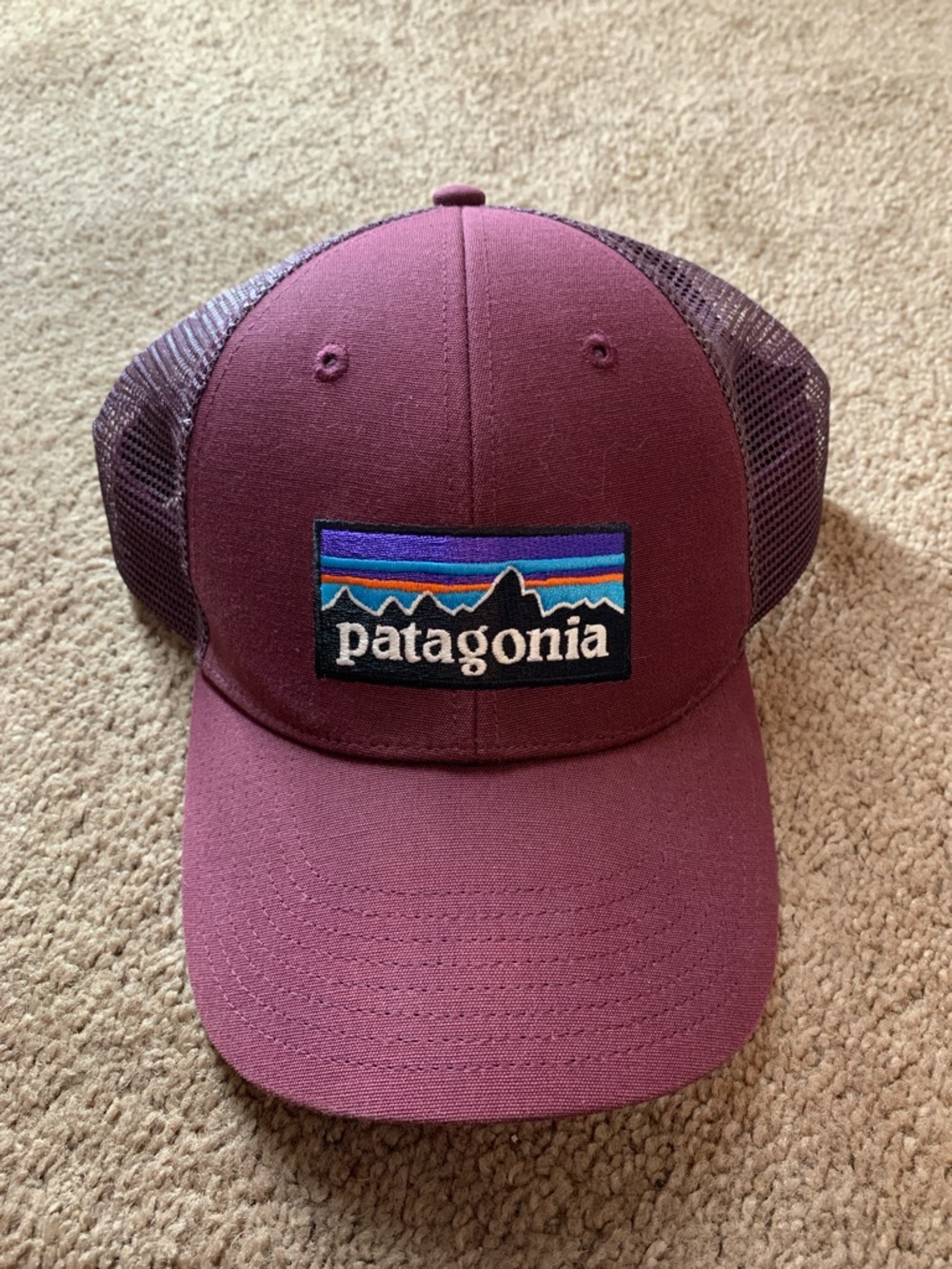 Priced to Sell! Patagonia D6 Logo Purple/Maroon Trucker Hat